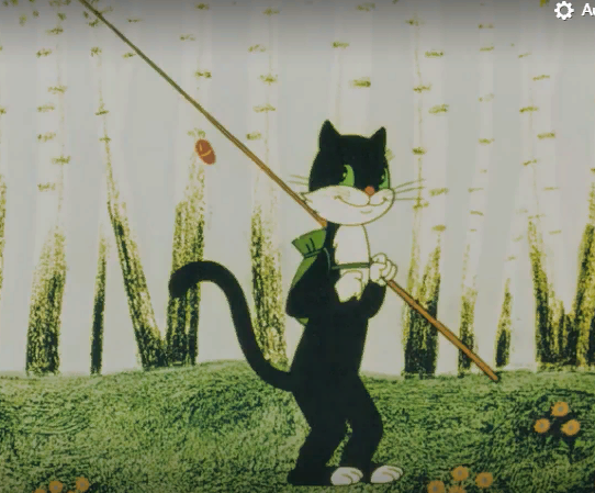 Кадр из мультфильма "Кот-рыболов"