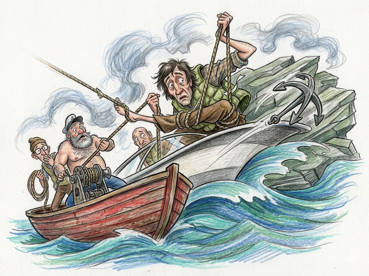 Якорь может спасти, если вы заранее об этом позаботитесь