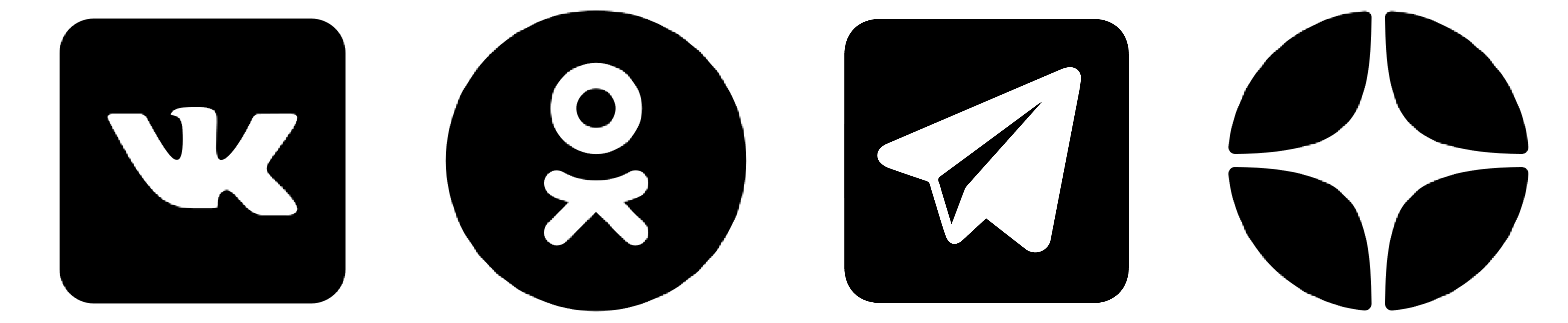 логотипы соцсетей и мессенджеров, где есть "Водник"