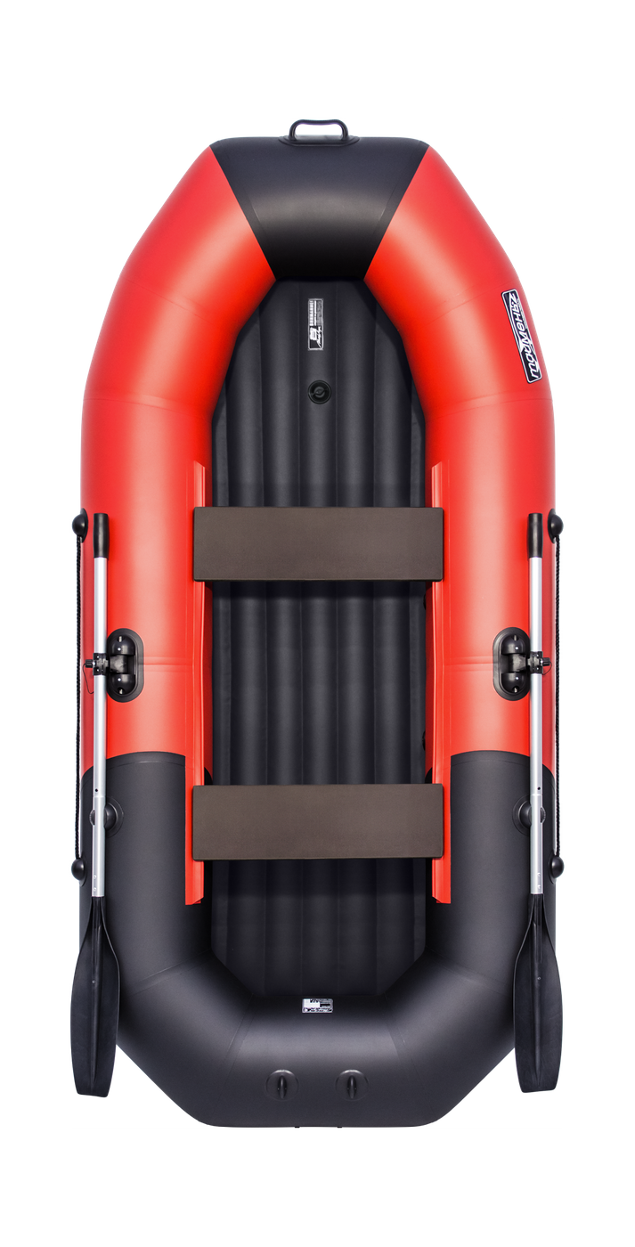 Надувная лодка ПВХ, Таймень NX 270 НД Комби, красный/черный 2104040011205 байдарка надувная фортуна 2 складная прозрачное дно красный wbf2  pd r