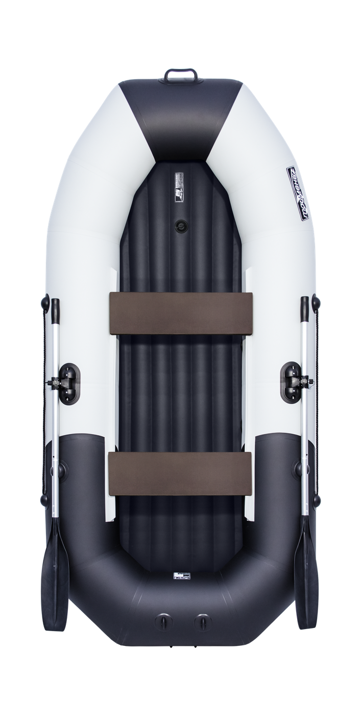 Надувная лодка ПВХ, Таймень NX 270 НД Комби, светло-серый/черный 2104040011212