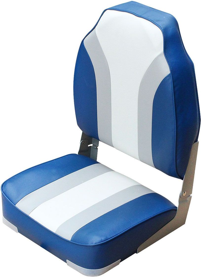 Кресло складное мягкое High Back Rainbow Boat Seat, синий/серый more-10251890
