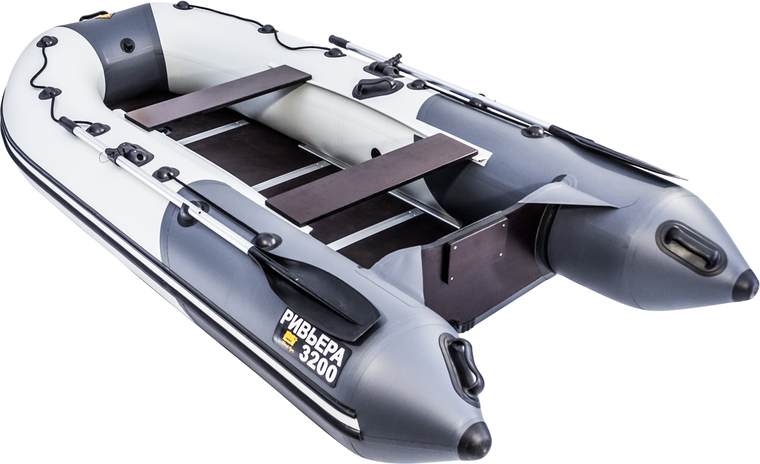 Надувная лодка ПВХ, Ривьера Компакт 3200 СК Комби, светло-серый/графит 4603725300514, размер 810х200 - фото 4