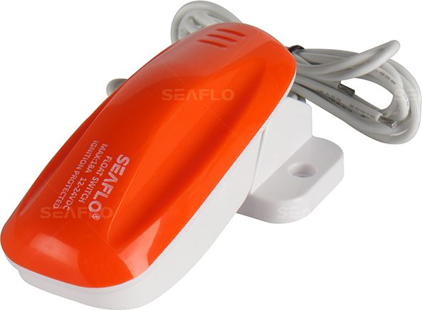 Переключатель поплавковый бело-оранжевый (18A) SFBS-18-02, размер 117x70x57