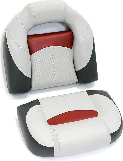 Сиденье мягкое Bass Boat Seat, серый/красный 75132GCR
