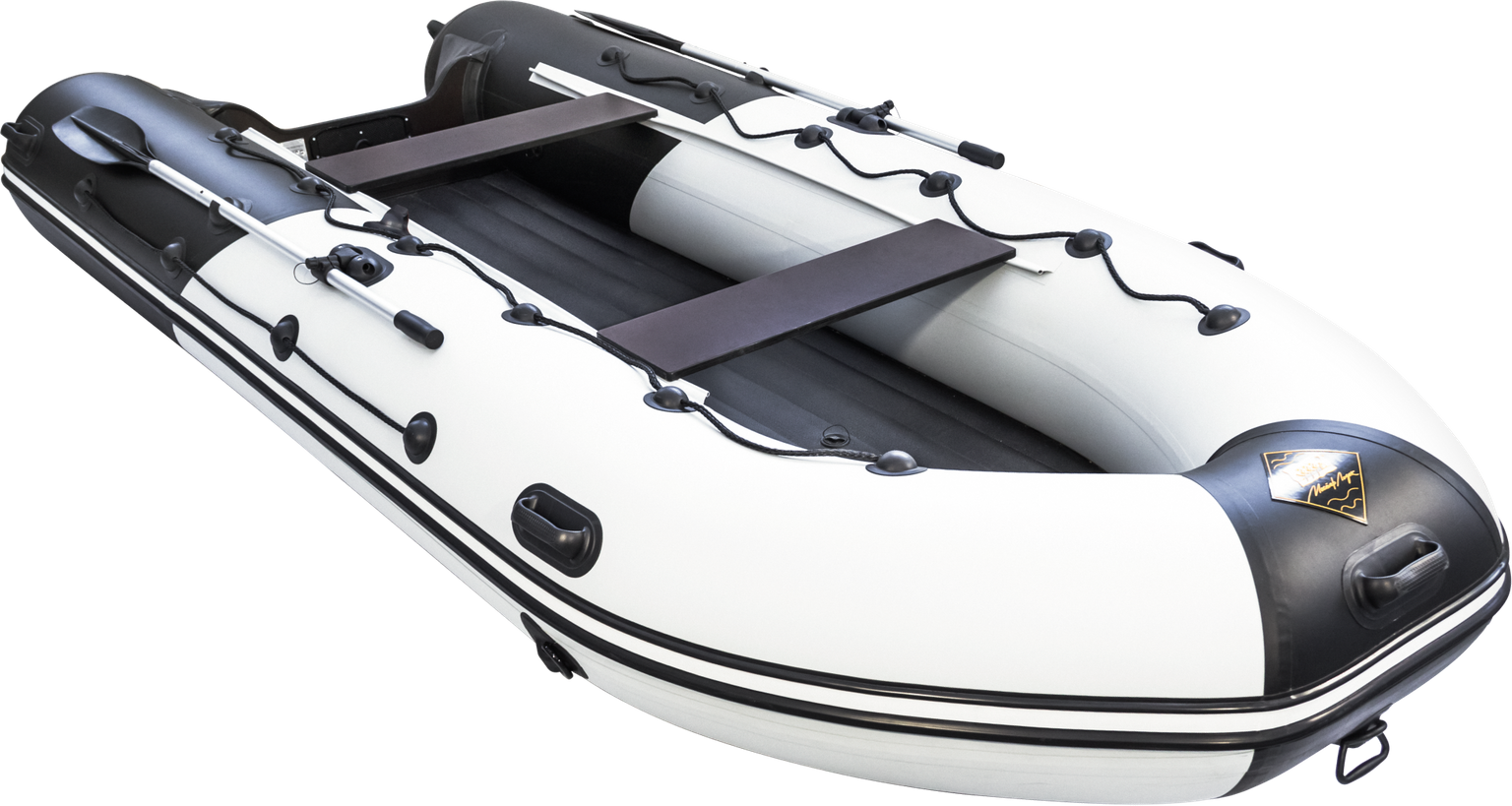 Надувная лодка ПВХ, Ривьера 4000 НДНД Гидролыжа Комби, светло-серый/черный 4603725300729, размер 960х240 - фото 3