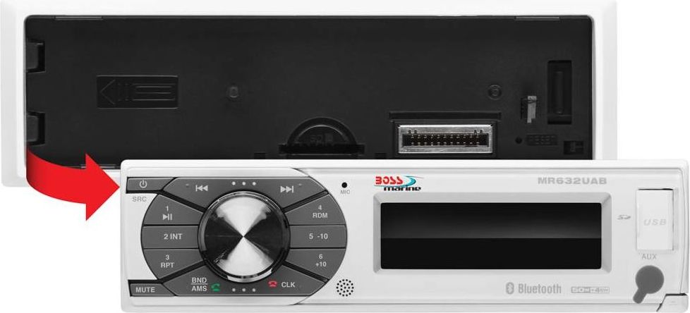 2 din автомобильный мультимедийный плеер аудио стерео радио 7 hd mp5 сенсорный экран цифровой дисплей bluetooth usb fm autoradio Морская магнитола 1DIN BOSS MR632UAB MR632UAB