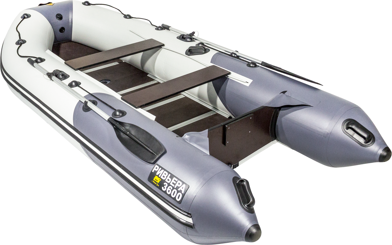 Надувная лодка ПВХ, Ривьера Компакт 3600 СК Комби, светло-серый/графит 4603725300668, размер 855х195 - фото 7
