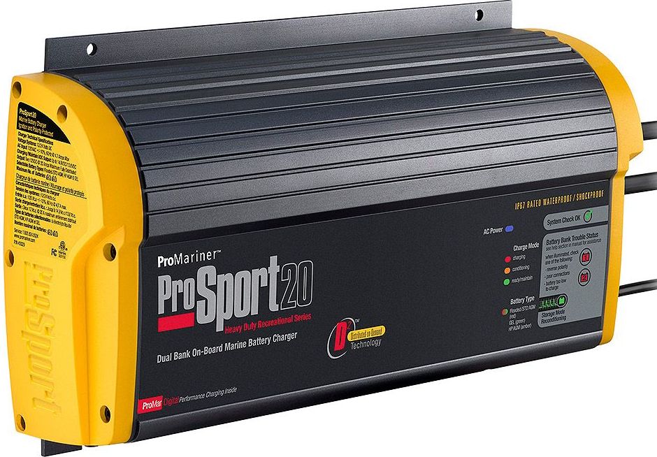 Зарядное устройство Prosport 20 Dual PFC, 20 А, 12/24 В, два зарядных выхода more-10264823, размер 308х184х70 - фото 4
