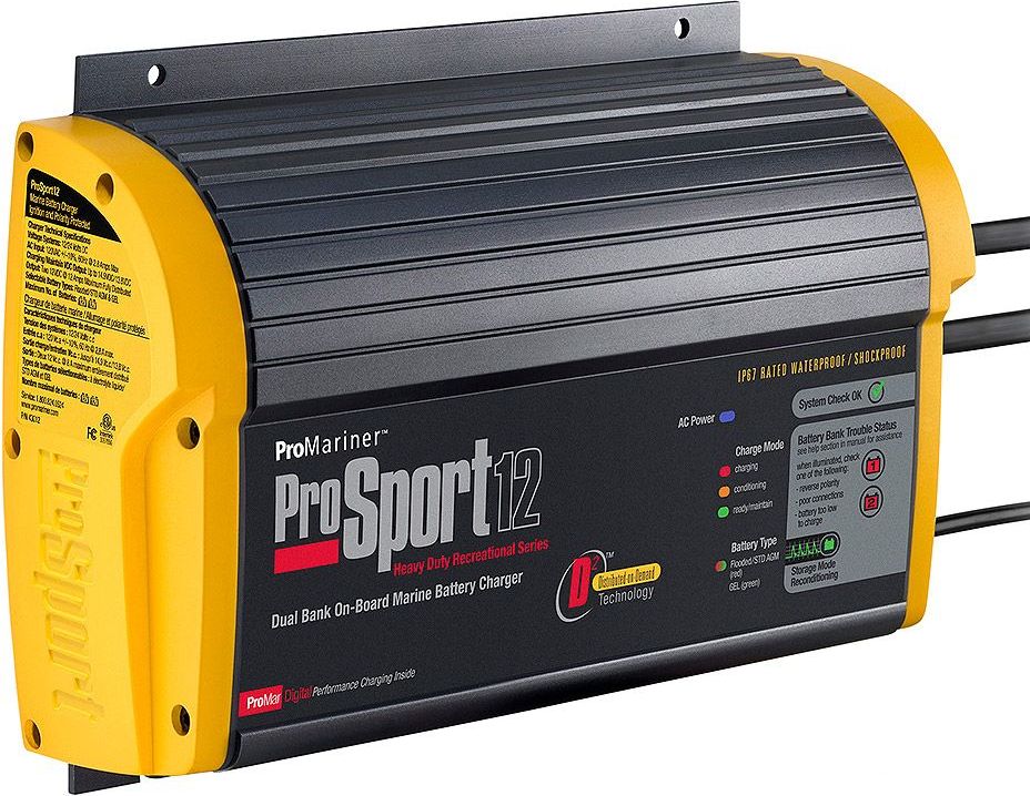 Зарядное устройство Prosport 12 Dual PFC, 12 А, 12/24 В, два зарядных выхода more-10264822, размер 251х184х70