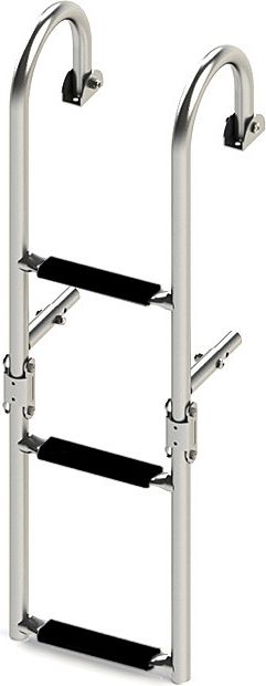 Трап складной с горизонтальным креплением 3 черных ступени ширина 220 мм 040175BT