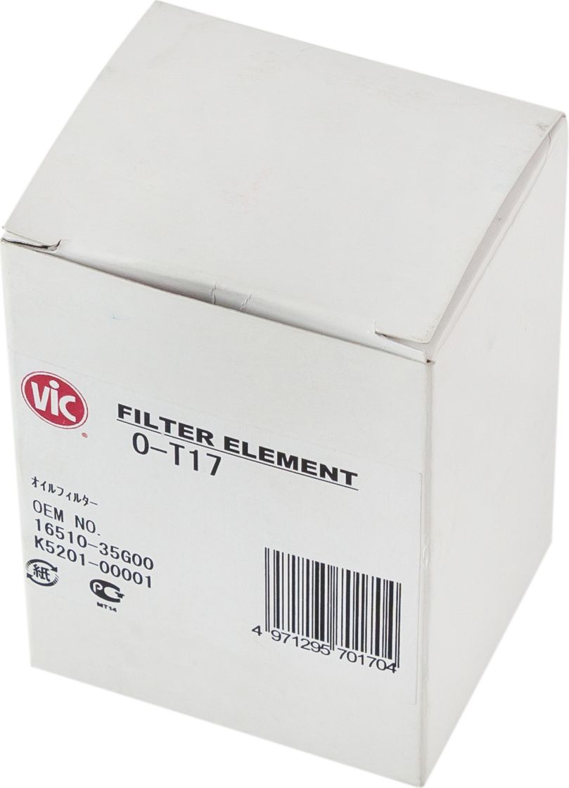 Фильтр масляный VIC O-T17 (вставка сменная) VICOT17 фильтр масляный changan cs35 1 6l patron