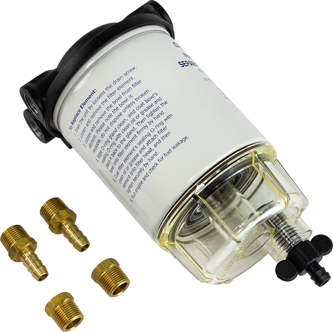 Фильтр топливный 10 мк с креплением и водосборником, Osculati 17-664-00 фильтр топливный 10 мк с креплением и водосборником малый c14573p