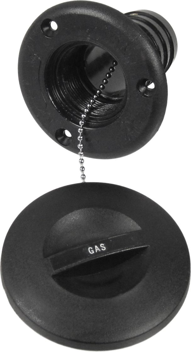 Горловина заливная для бензина, пластиковая, черная, под шланг 50 мм 15063