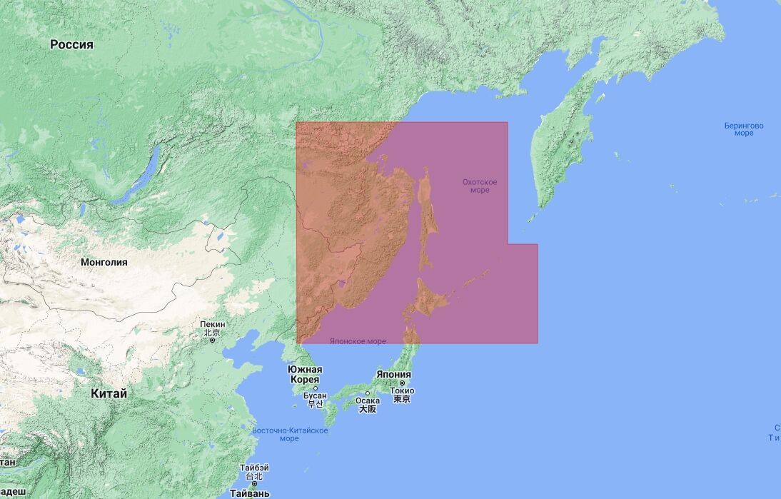 Карта MAX Wide, Хоккайдо-Сахалин M-RS-M207
