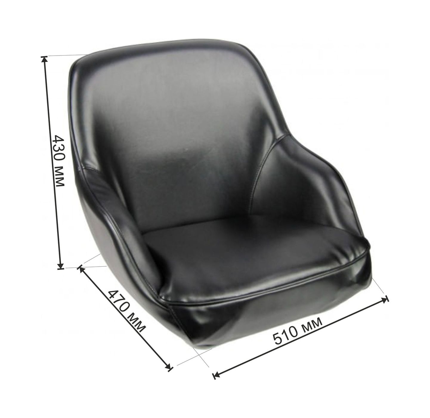 Кресло ADMIRAL мягкое, материал черный винил 1061420990 - фото 4