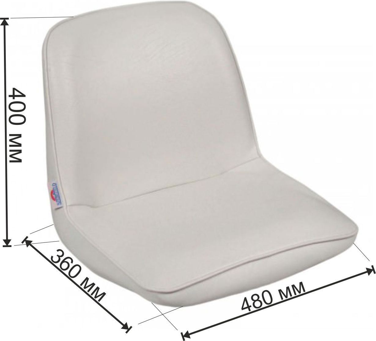 Кресло FIRST MATE мягкое, материал белый винил (упаковка из 6 шт.) 1001006C_pkg_6 - фото 4