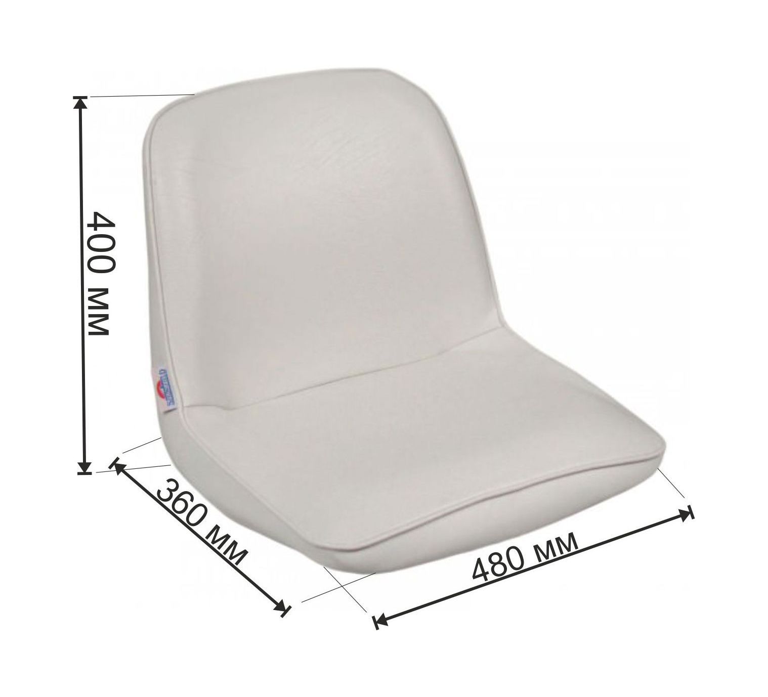 Кресло FIRST MATE мягкое, материал белый винил 1001006C - фото 4