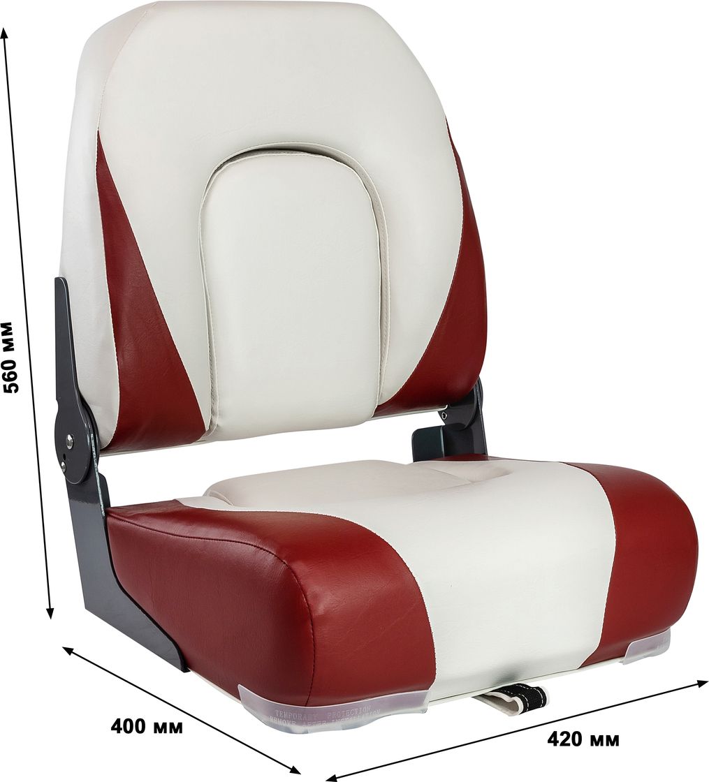 Кресло мягкое складное Craft Pro, обивка винил, цвет белый/красный, Marine Rocket 75185WR-MR - фото 3