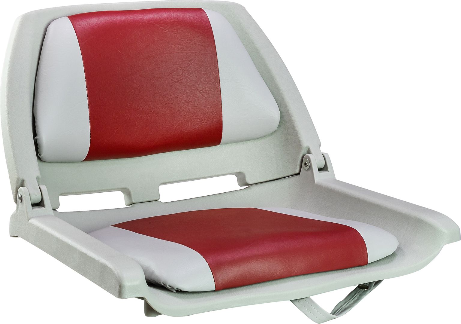 Кресло мягкое складное, обивка винил, цвет серый/красный, Marine Rocket 75109GR-MR кресло мягкое складное камуфляж камыш marine rocket 75107camo99 mr