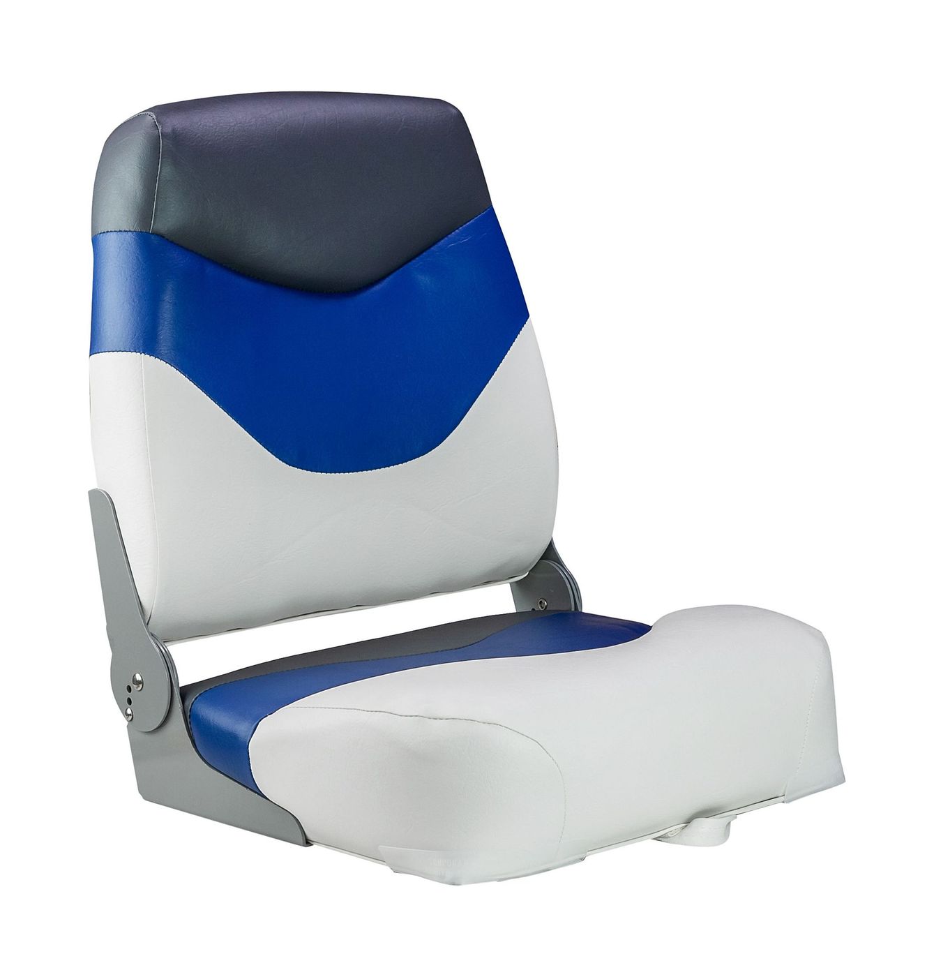 Кресло мягкое складное Premium, обивка винил, цвет белый/синий/угольный, Marine Rocket 75128WBC-MR