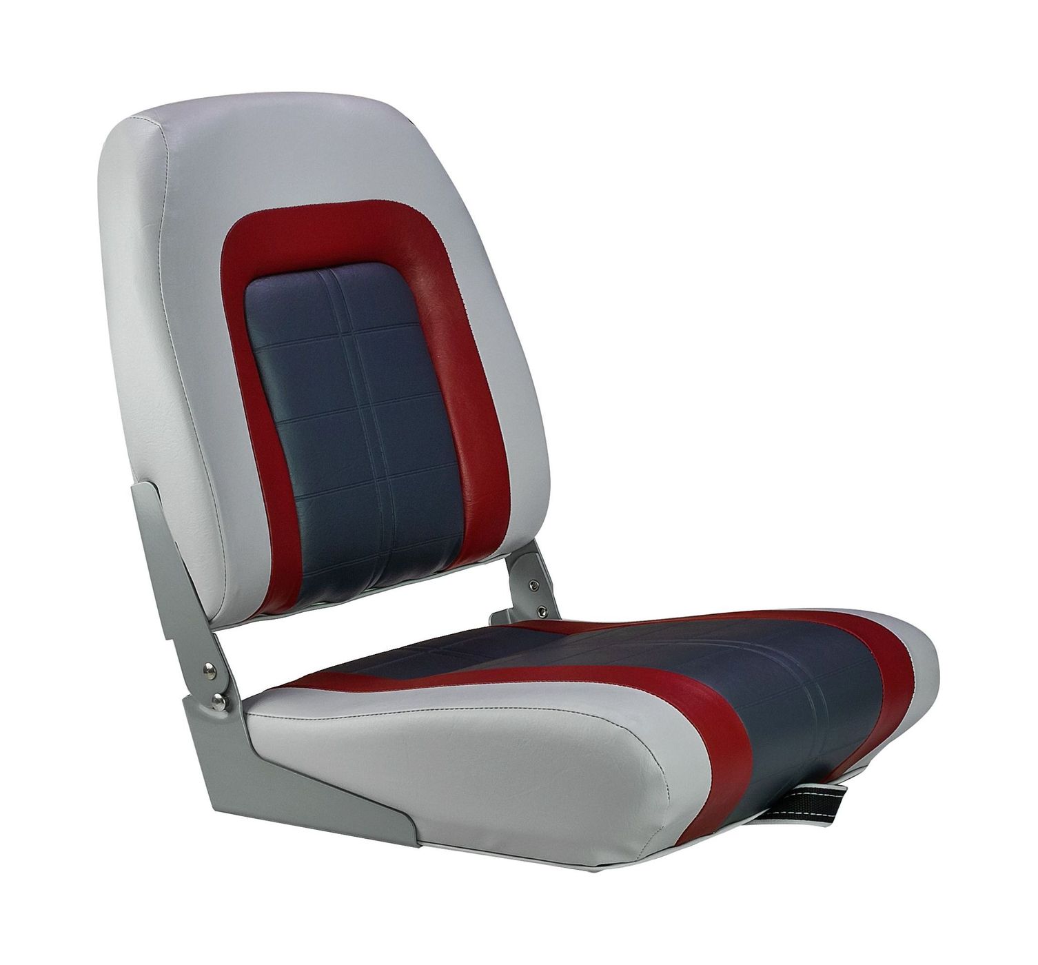 Кресло мягкое складное Special, обивка винил, цвет серый/ красный/ угольный, Marine Rocket 76236GRC-MR