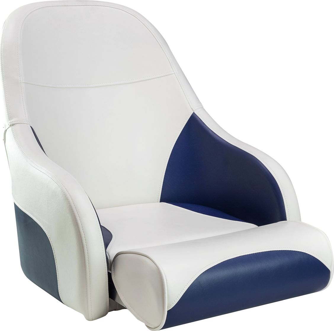 Кресло с болстером Ocean Flip Up, обивка белый/синий винил 13127-MR