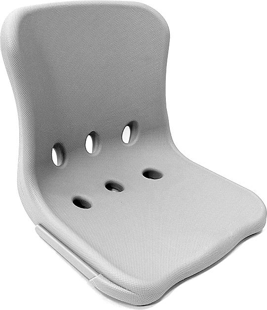 Кресло пластмассовое, серое C12518-G кресло mealux match y 528 sb grey base основание серое обивка синяя однотонная