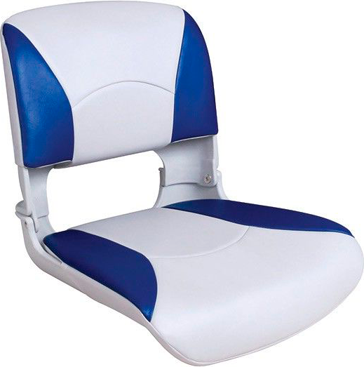 Кресло пластмассовое складное с подложкой Deluxe All Weather Seat, белый/синий 75113WB кресло пластмассовое складное с подложкой all weather high back seat белый синий 75140wb