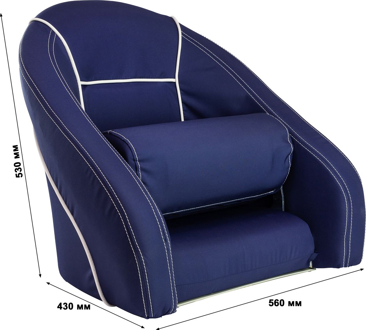 Кресло ROMEO мягкое подставка обивка ткань Markilux темно-синяя упаковка из 2 шт 118100395_pkg_2