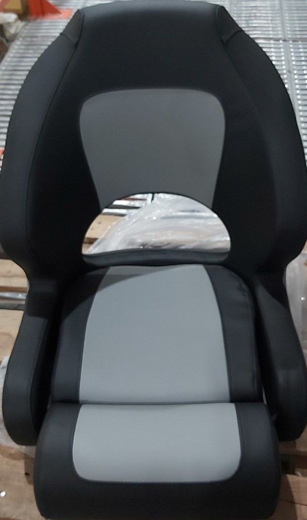 Кресло с болстером обивка черныйсерый винил MR00192040