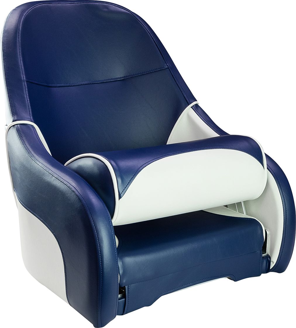Кресло с болстером Ocean Flip Up, обивка белый/синий винил AL13127WB, цвет белый/синий - фото 2