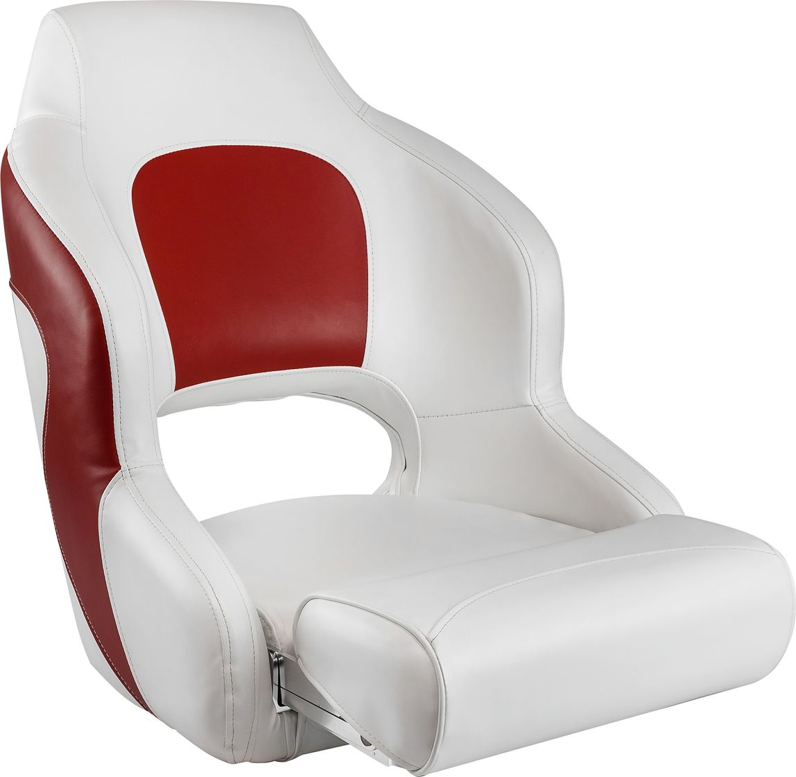 Кресло с болстером Premium Captain's Bucket, обивка винил, цвет белый/красный, Marine Rocket 75177WR-MR