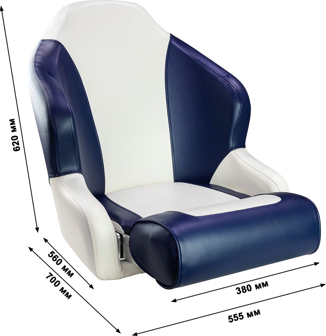 Кресло с болстером Sport Flip Up, обивка белый/синий винил (упаковка из 2 шт.) 12223WB-MR_pkg_2 - фото 3