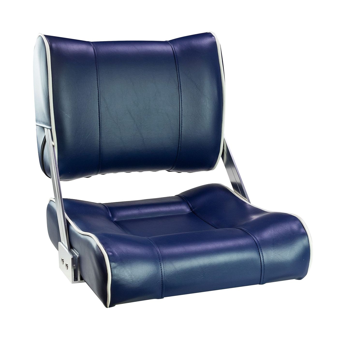 Кресло с перекидной спинкой, обивка синий винил с белым кантом 16106B-MR