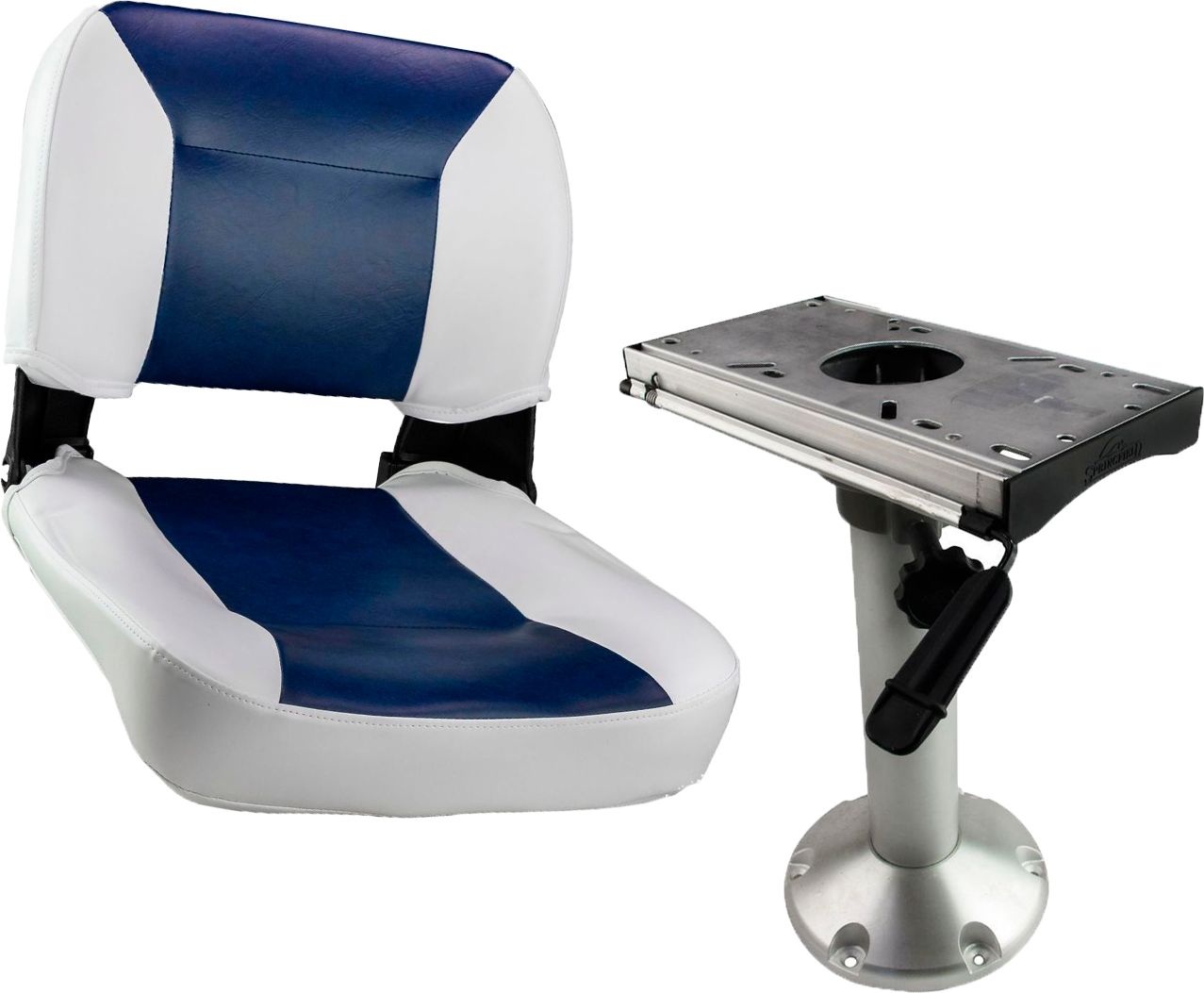 Кресло складное, цвет белый/синий на стойке с вращением и регулировкой вперед/назад C12510WL_komp led snl 288 2 1 5m 240v b bl f cw синий белый флэш на чернoм проводе соединяемая