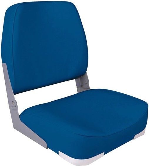 Кресло складное мягкое Economy Low Back Seat, синее 75103B кресло пластмассовое складное с подложкой molded fold down boat seat серый чёрный 75109gc