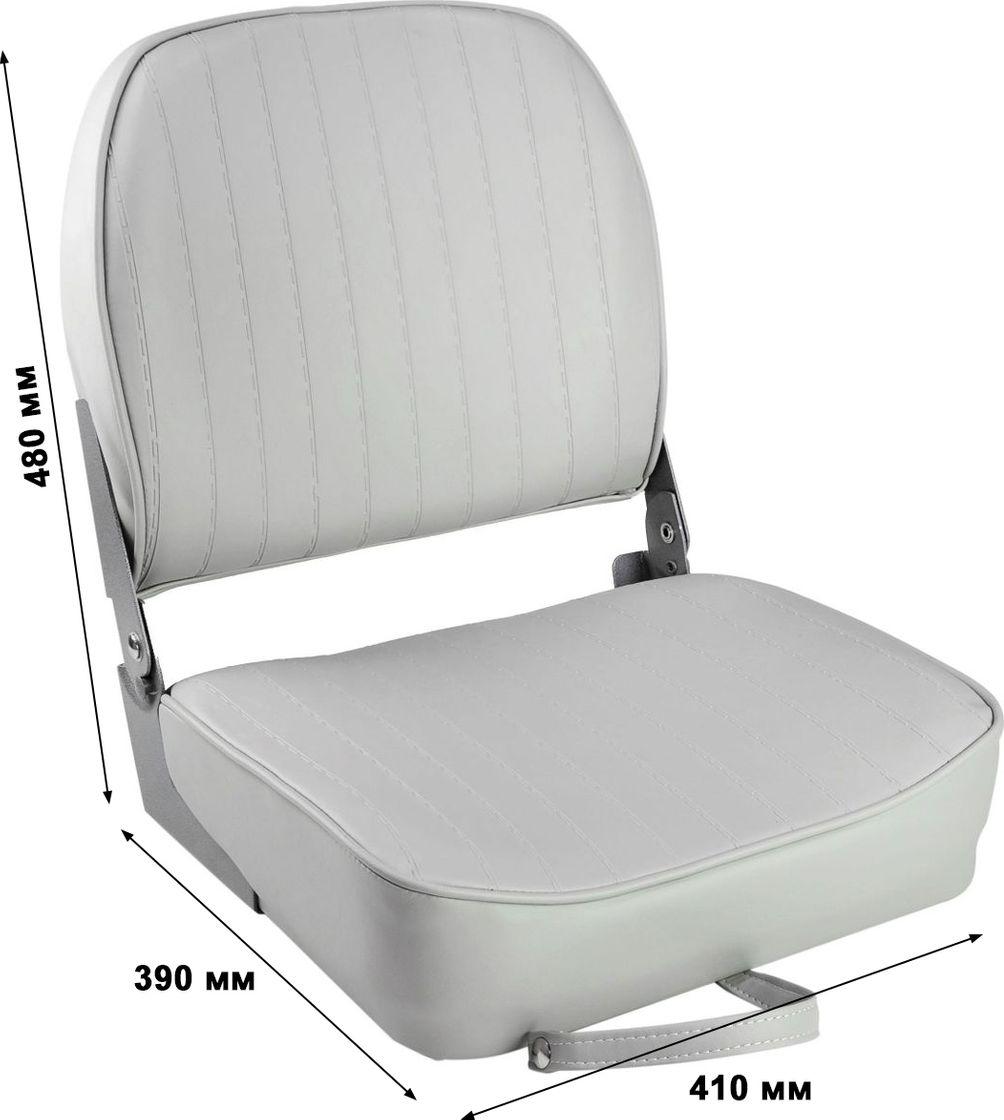 Кресло складное мягкое ECONOMY с низкой спинкой, цвет серый 1040623 - фото 3