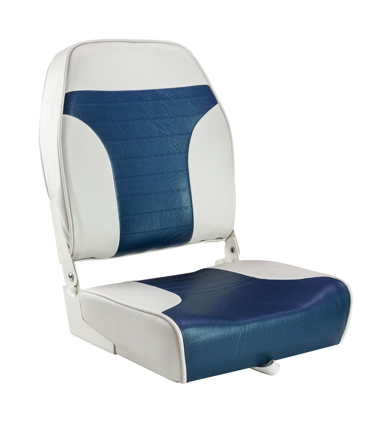 Кресло складное мягкое ECONOMY с высокой спинкой, цвет белый/синий 1040667 кресло складное мягкое economy с высокой спинкой серый красный 1040665