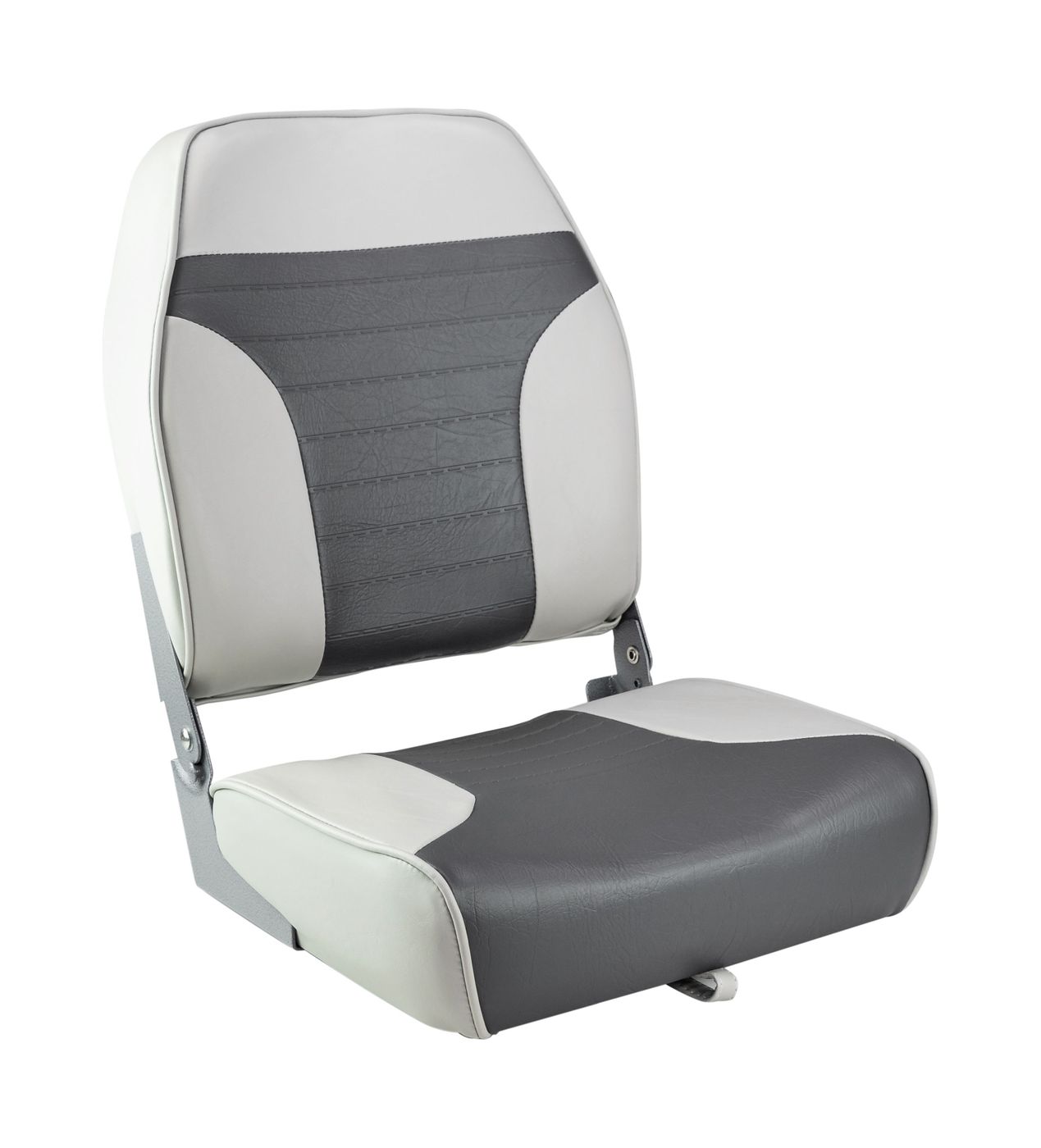 Кресло складное мягкое ECONOMY с высокой спинкой, цвет серый/темно-серый 1040663 кресло складное мягкое economy с высокой спинкой дву ное серый синий 1040661