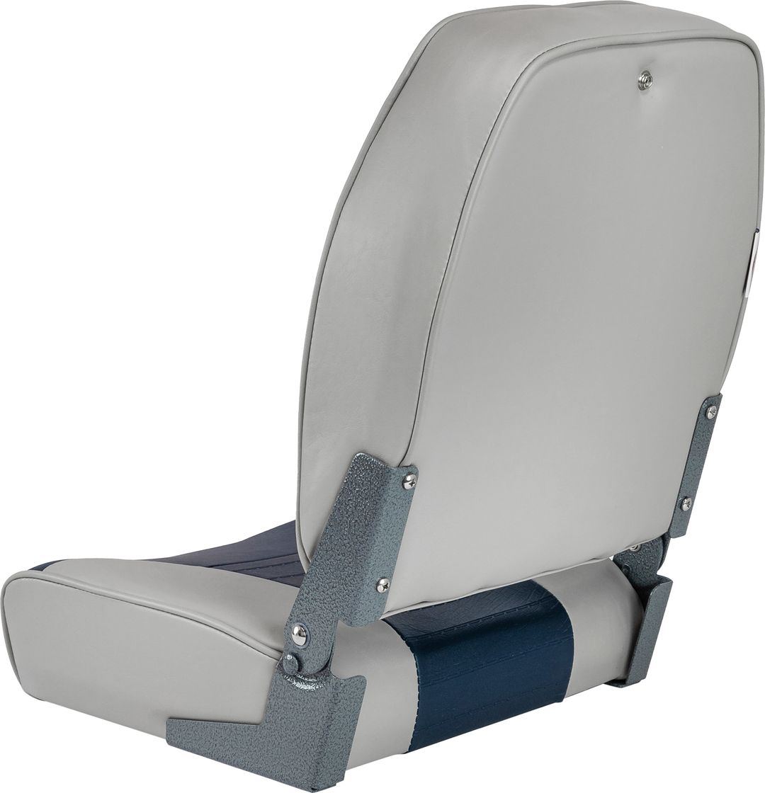 Кресло складное мягкое ECONOMY с высокой спинкой двуцветное, серый/синий 1040661 - фото 3