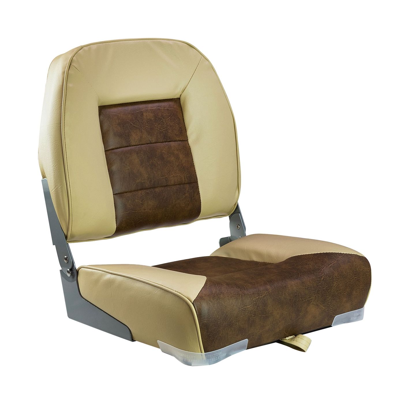 Кресло складное мягкое, обивка винил, цвет песочный/коричневый, Marine Rocket 75121SB-MR накидка массажер на сиденье 45×45 см дерево коричневый