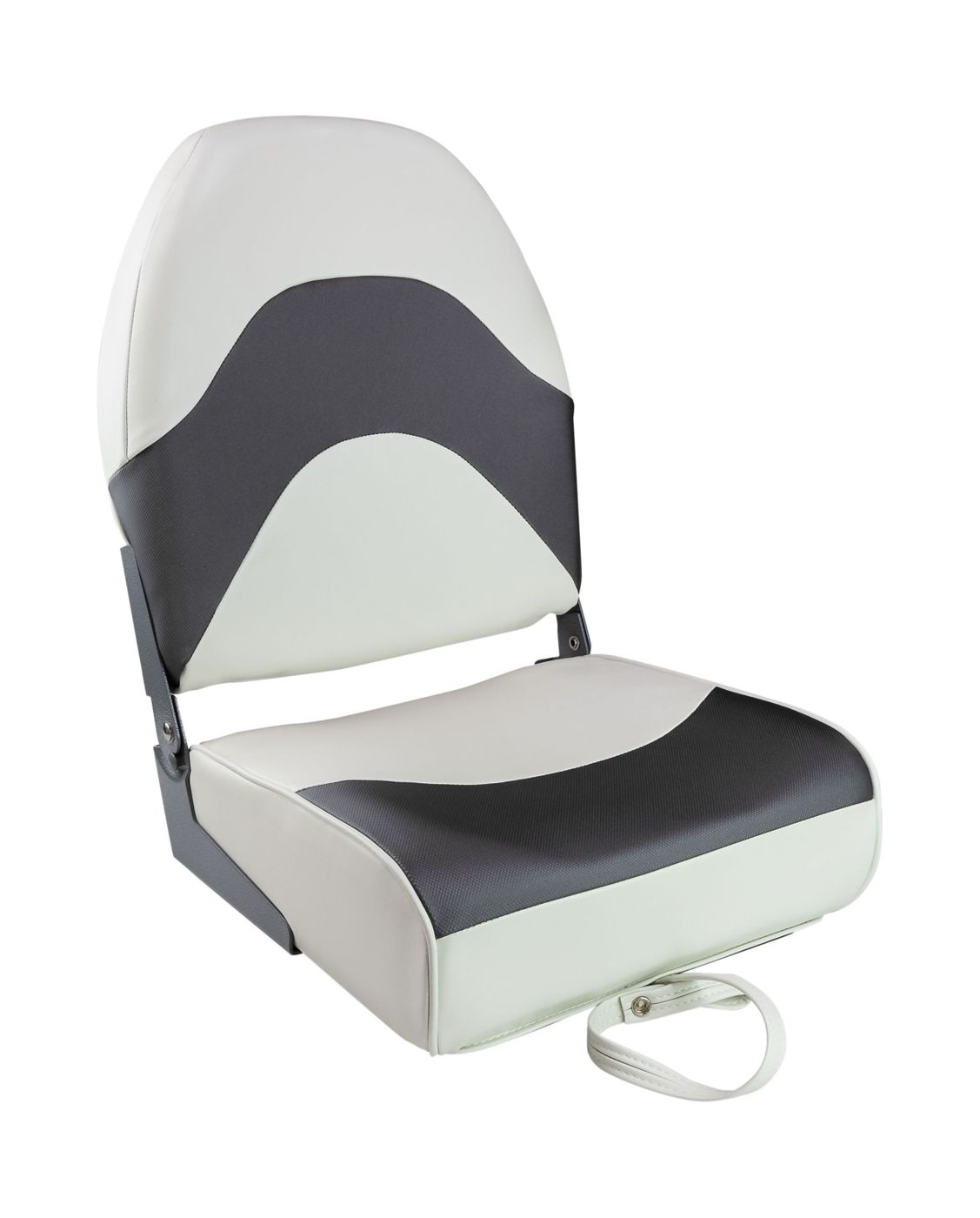 Кресло складное мягкое PREMIUM WAVE, цвет белый/черный 1062089 сиденье мягкое bass boat seat серый черный 75132gcc
