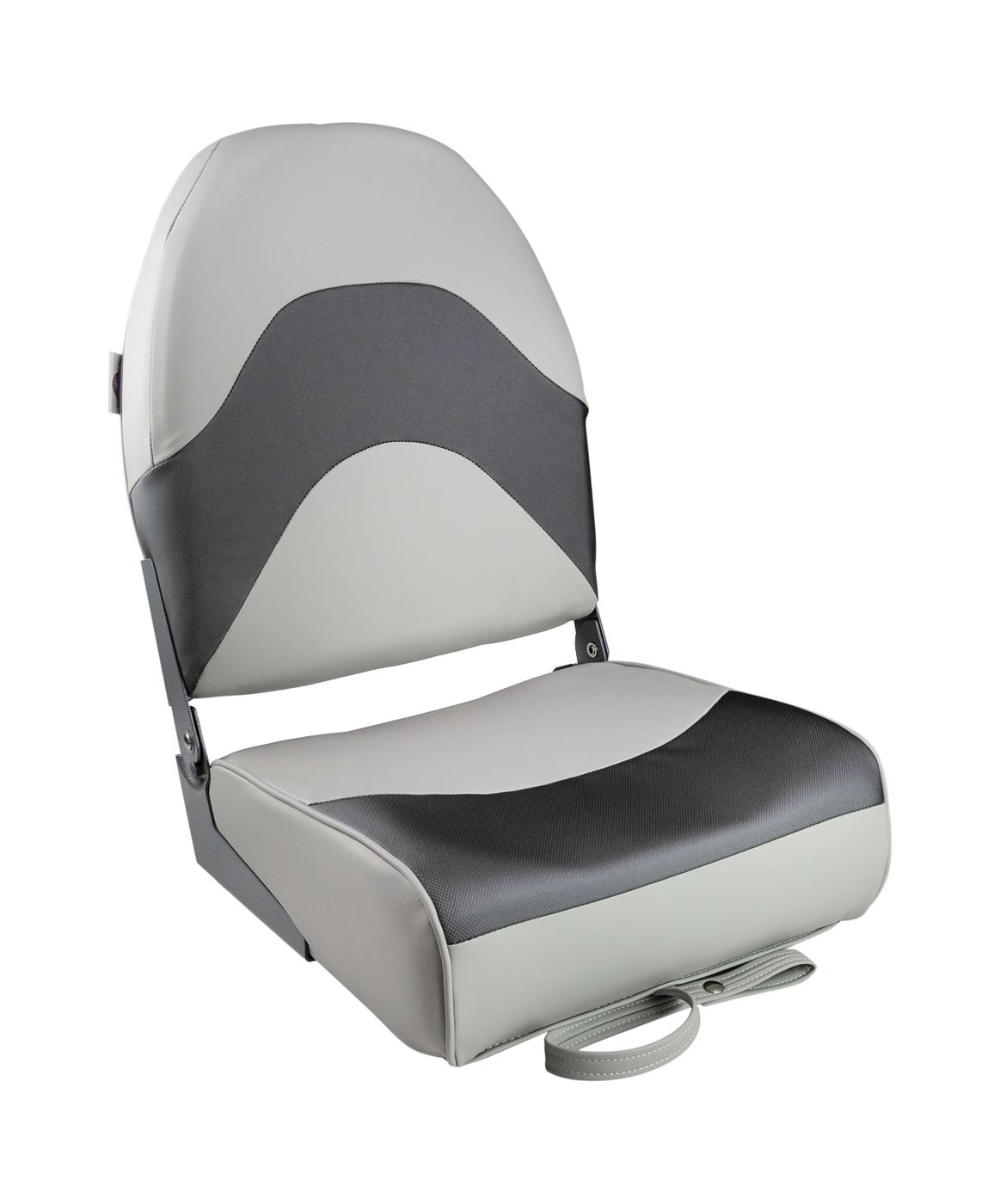 Кресло складное мягкое PREMIUM WAVE, цвет серый/черный 1062034 сиденье мягкое bass boat seat серый черный синий 75132gcb