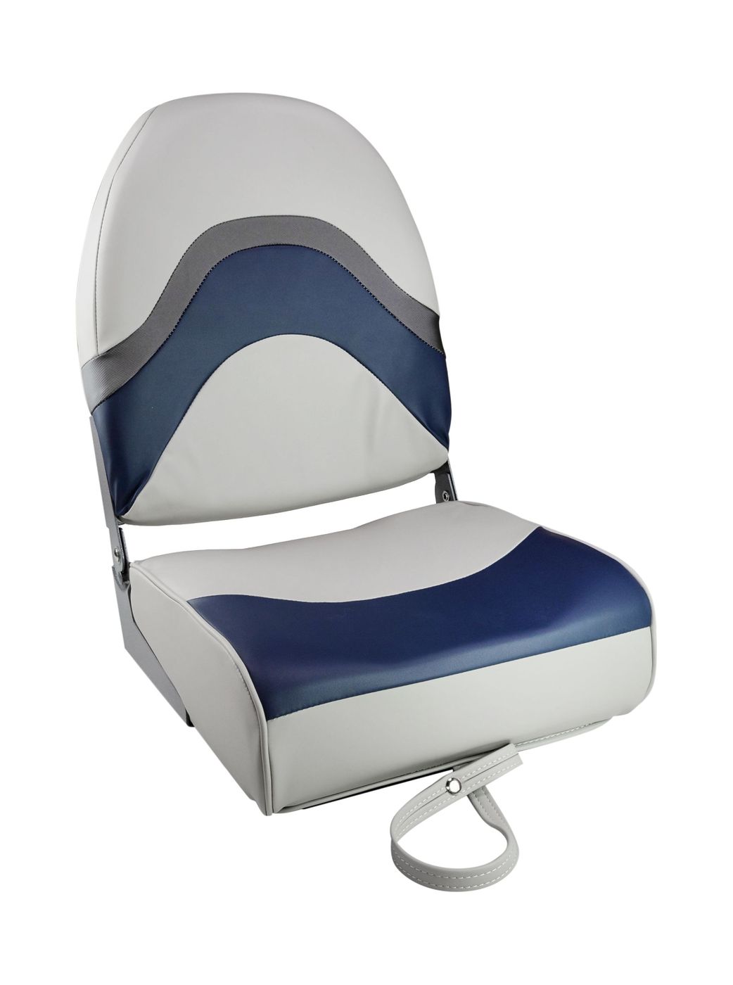 Кресло складное мягкое PREMIUM WAVE, цвет серый/синий 1062031 кресло tetchair сн757 ткань серый синий с27 с24