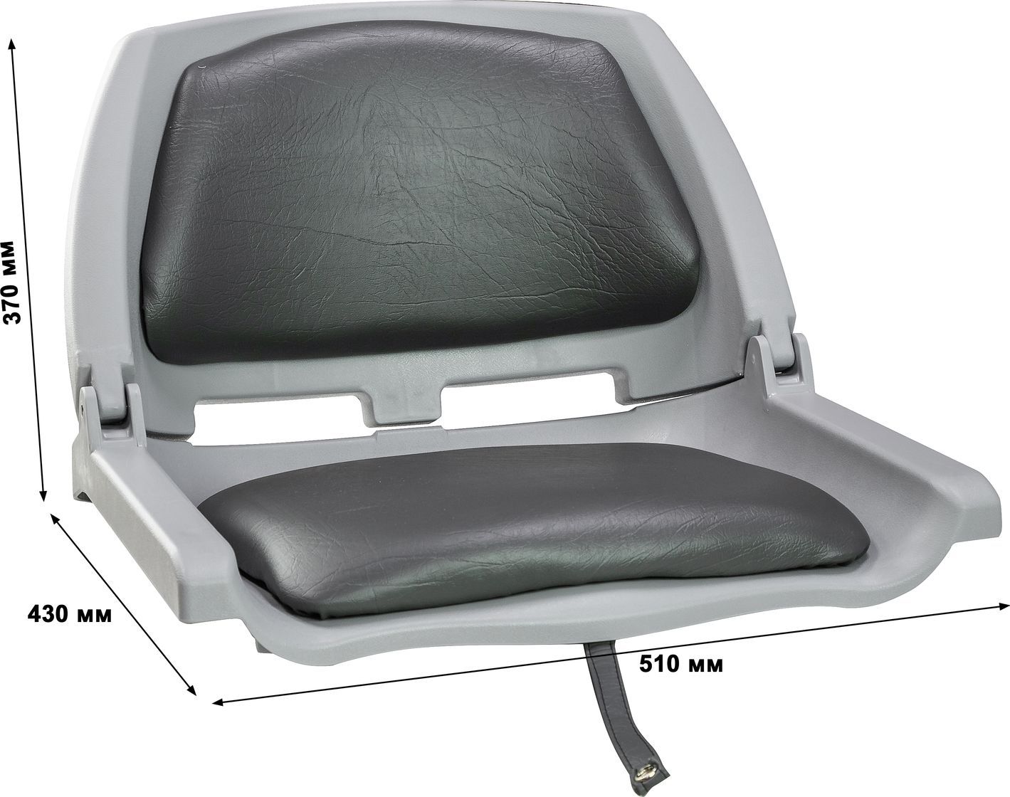 Кресло складное мягкое TRAVELER, цвет серый/черный (упаковка из 2 шт.) 1061113C_pkg_2 - фото 4