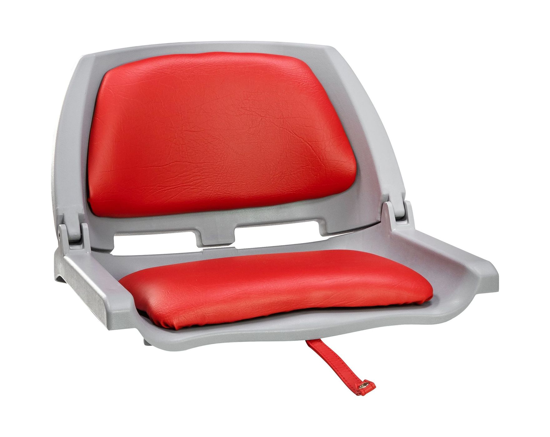 Кресло складное мягкое TRAVELER, цвет серый/красный 1061114C