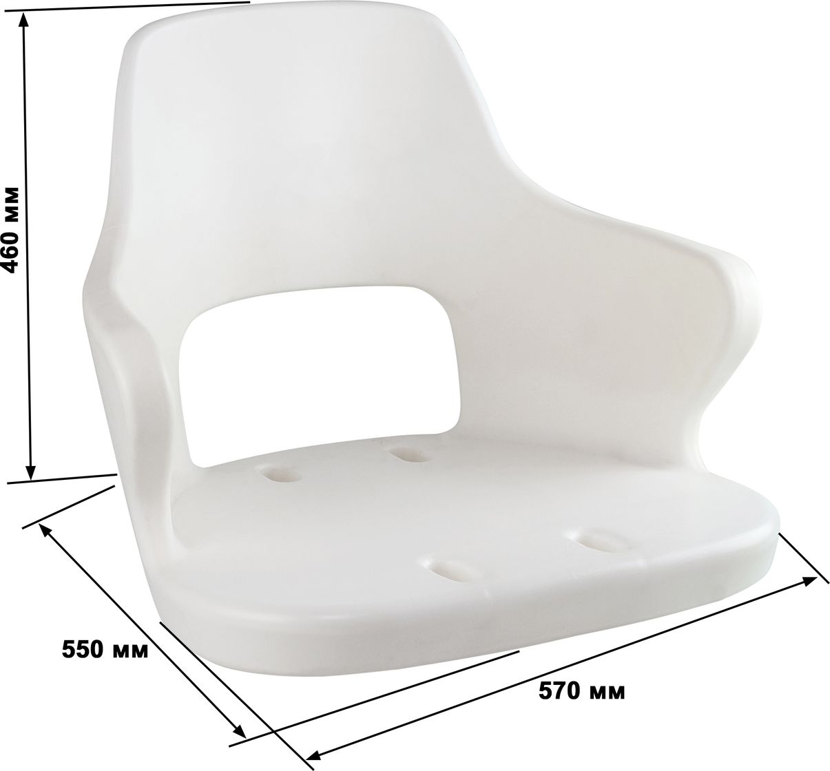 Кресло YACHTSMAN без подушек 1060410S, цвет белый - фото 3