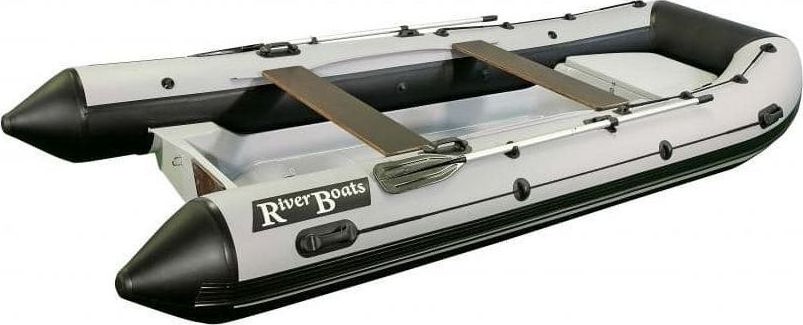 Лодка РИБ (RIB) RiverBoats RB 400, серо-белый, накладка на рундук,утка, корпус белый RBRIB400-N-U-GWW конвертер переходник из hdmi в vga hdmi2vga белый