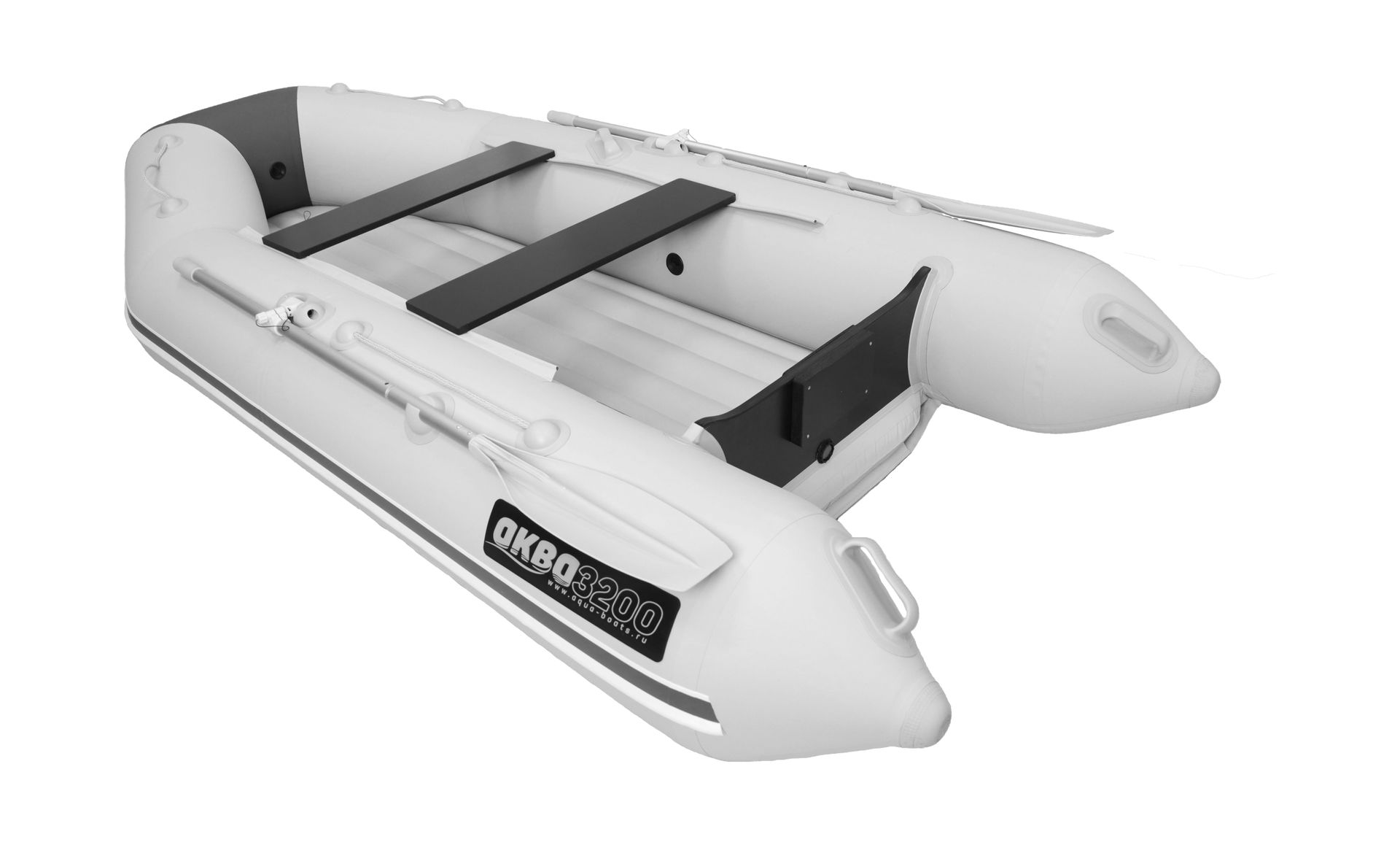 Надувная лодка ПВХ, АКВА 3200 НДНД, светло-серый/графит 00180133, размер 855х195, цвет светло-серый/графит - фото 4